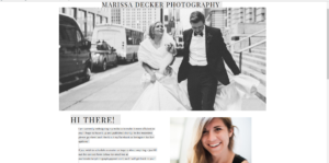 photography website landing page marissa decker