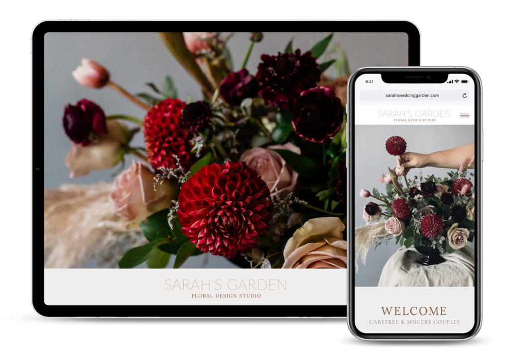 Website design for florist on the Showit platform by Karie Denny