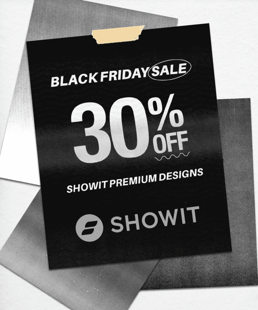 Showit Black Friday sale 30% off when you buy website templates
