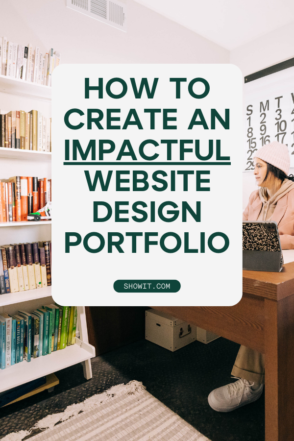 How to Create an Impactful Website Design Portfolio with designer at computer and working,