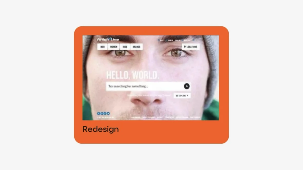 Finish line redesigned website