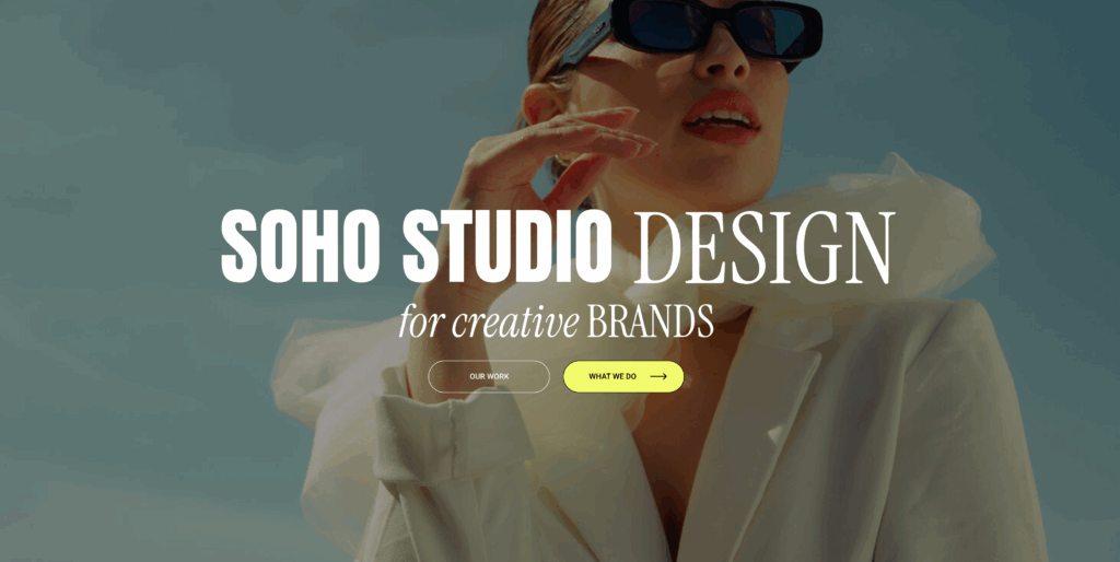 The Soho Studio template in the Website Templates for Portfolios blog