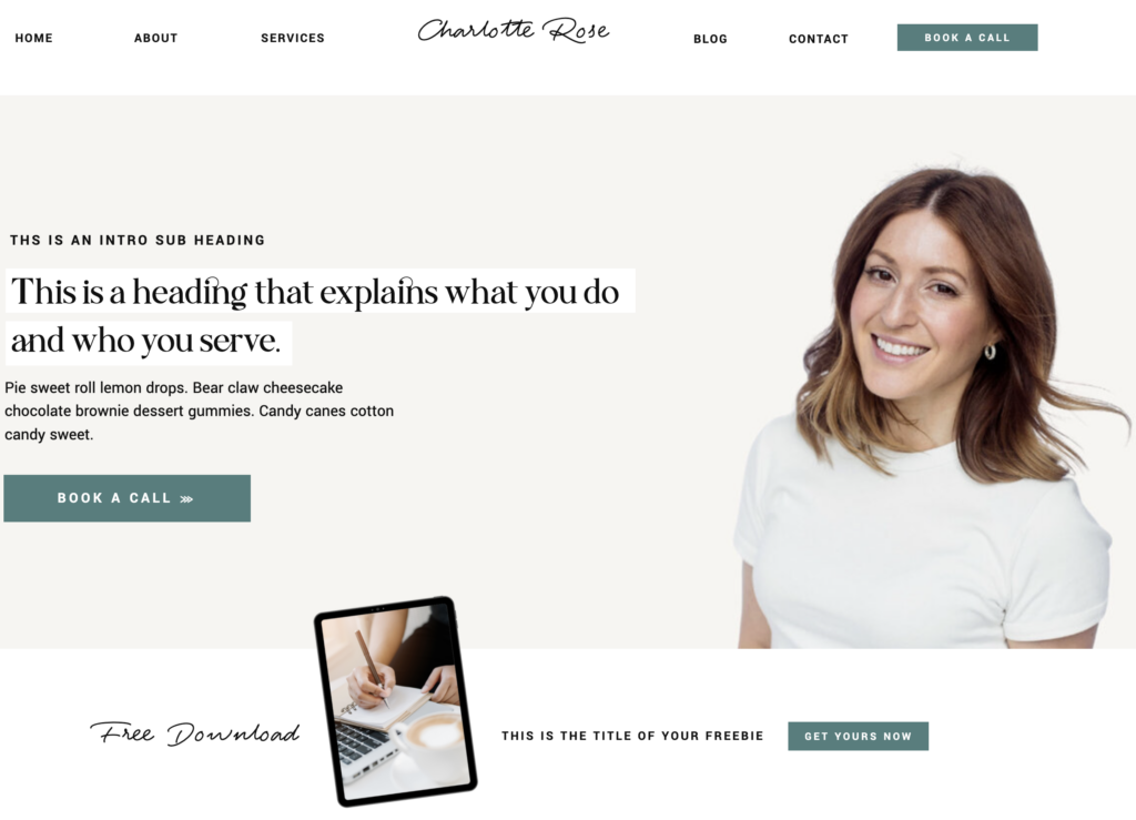 Coaching & Consulting Website Templates Charlotte Rose