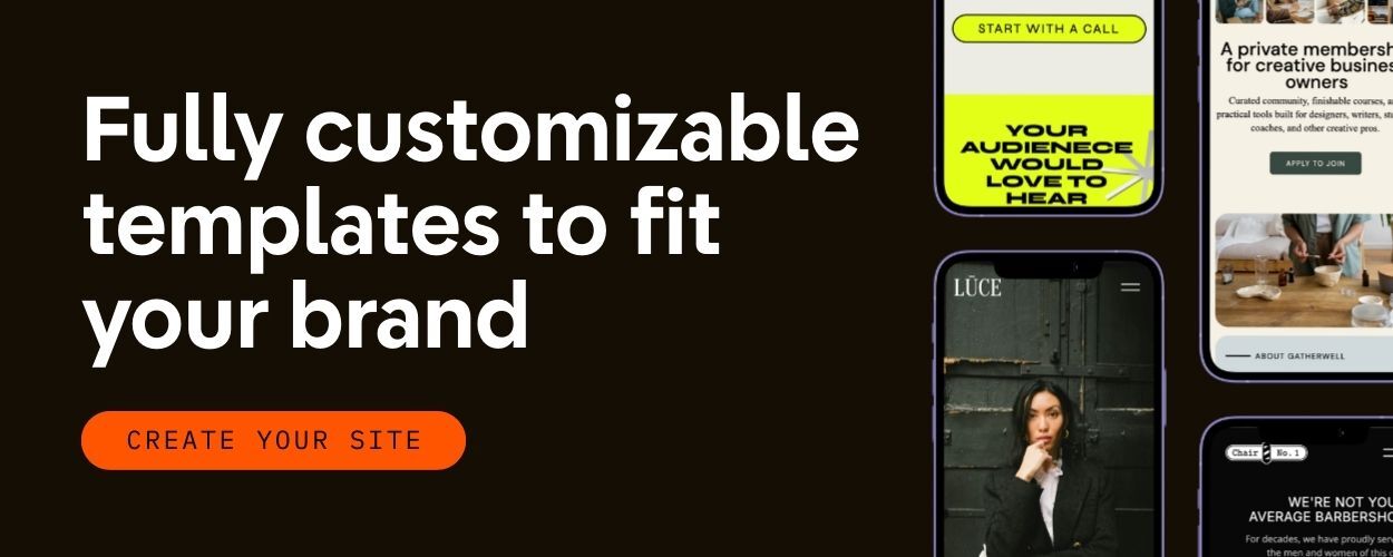 Shop Showit website templates